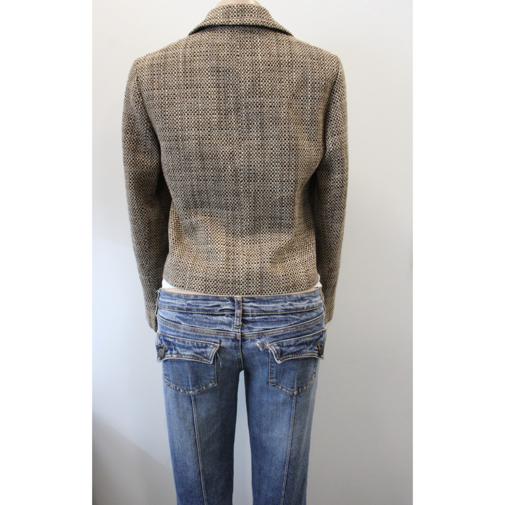Talbots Blazer Womens Size 8 Brown 2 Button Front Wool Blend‎ Long Sleeve - Picture 6 of 13